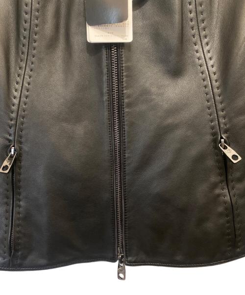 EMPORIO ARMANI（エンポリオ アルマーニ）EMPORIO ARMANI (エンポリオ アルマーニ) レザージャケット ブラック サイズ:36の古着・服飾アイテム