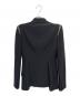 ALEXANDER McQUEEN (アレキサンダーマックイーン) シルバージップディティールテーラードジャケット ネイビー サイズ:36 未使用品：65000円