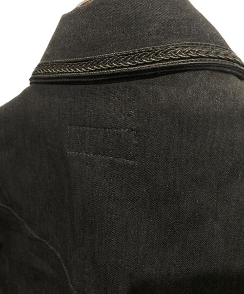Saint Laurent Paris（サンローランパリ）Saint Laurent Paris (サンローランパリ) Russian Embroidery Denim Shirt/ロシアン エンブロイダリー デニムシャツ ブラック サイズ:XSの古着・服飾アイテム