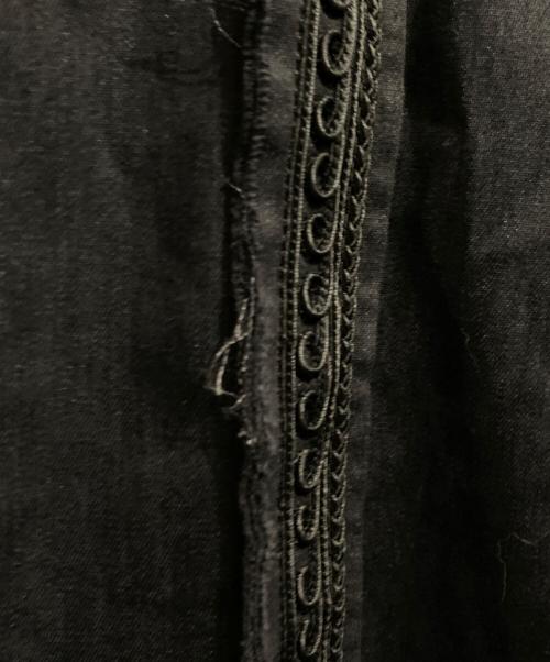 Saint Laurent Paris（サンローランパリ）Saint Laurent Paris (サンローランパリ) Russian Embroidery Denim Shirt/ロシアン エンブロイダリー デニムシャツ ブラック サイズ:XSの古着・服飾アイテム