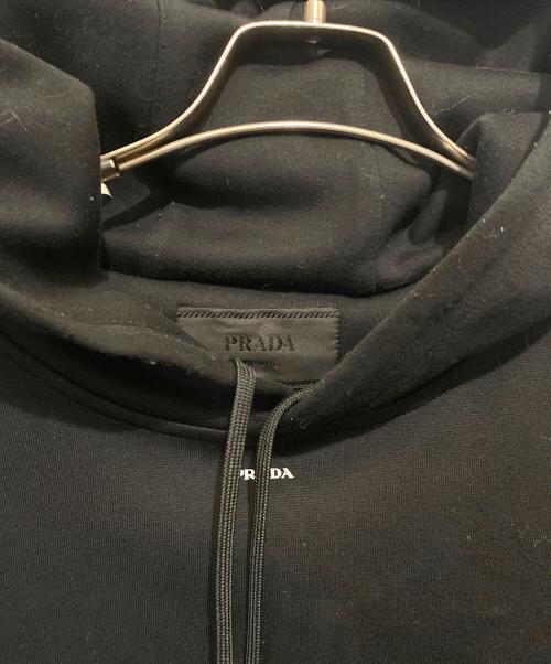 PRADA（プラダ）PRADA (プラダ) ブラック テクニカルコットン フーディー ブラック サイズ:Lの古着・服飾アイテム