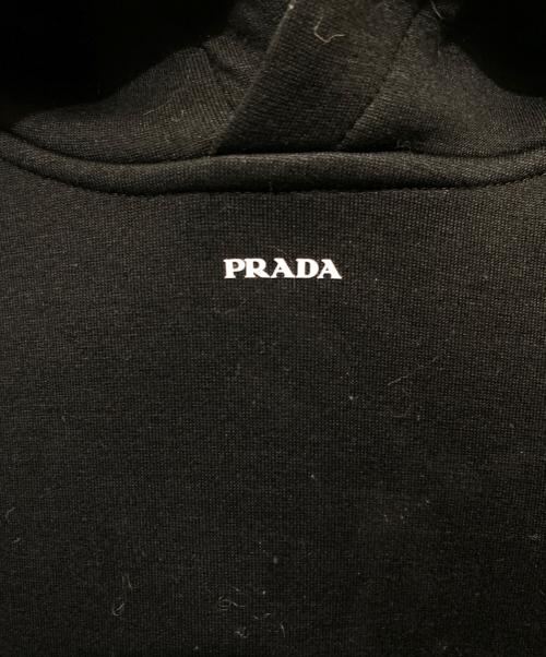 PRADA（プラダ）PRADA (プラダ) ブラック テクニカルコットン フーディー ブラック サイズ:Lの古着・服飾アイテム