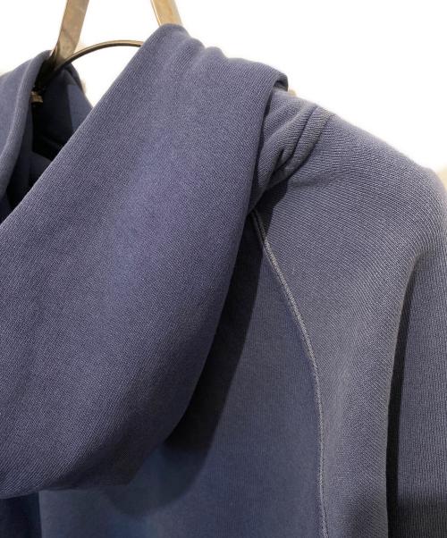 PRADA（プラダ）PRADA (プラダ) カレッジロゴ風 ヴィンテージ加工 コットンフリース フーディー ネイビー サイズ:XLの古着・服飾アイテム