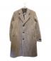 PRADA（プラダ）の古着「トライアングル ロゴ刺繍 ウール ロングコート」｜アイボリー