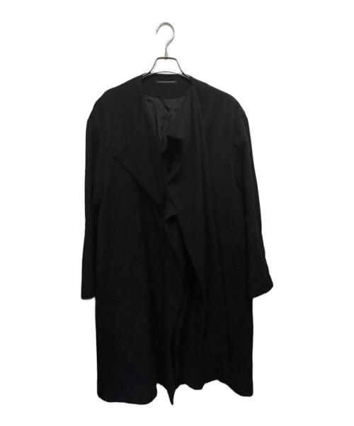 Y's（ワイズ）Y's (ワイズ) ノーカラーラップコート ブラック サイズ:1の古着・服飾アイテム