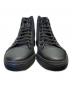 中古・古着 GUCCI (グッチ) GGキャンバス レザー レースアップ ハイカットスニーカー ブラック×ネイビー サイズ:8 1/2：25000円