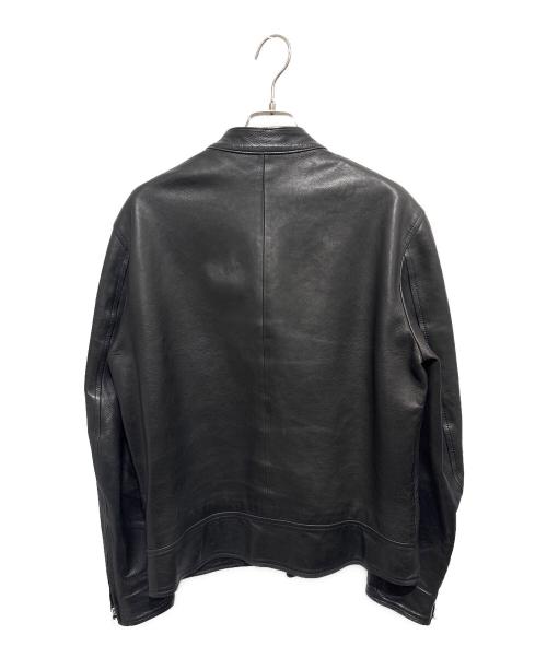 Yohji Yamamoto pour homme（ヨウジヤマモト プールオム）Yohji Yamamoto pour homme (ヨウジヤマモト プールオム) レザージャケット ブラック サイズ:3の古着・服飾アイテム