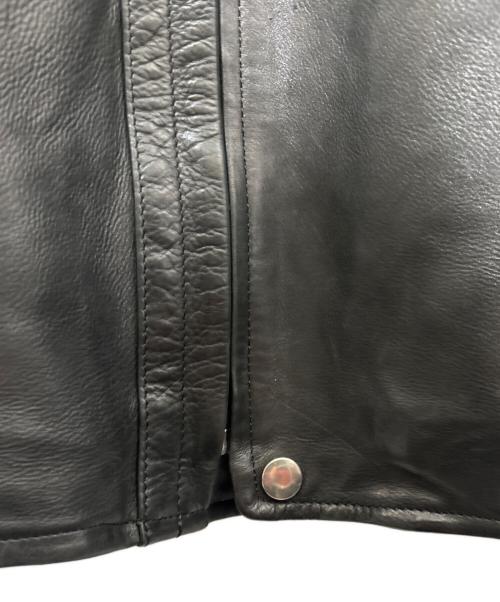 Yohji Yamamoto pour homme（ヨウジヤマモト プールオム）Yohji Yamamoto pour homme (ヨウジヤマモト プールオム) レザージャケット ブラック サイズ:3の古着・服飾アイテム