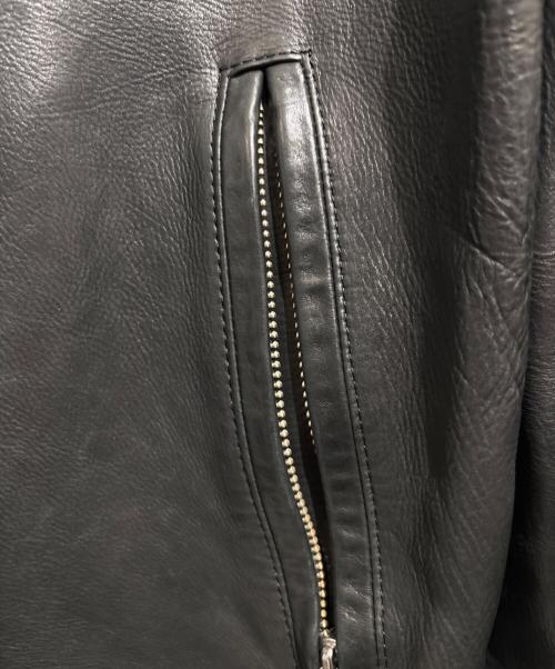 Yohji Yamamoto pour homme（ヨウジヤマモト プールオム）Yohji Yamamoto pour homme (ヨウジヤマモト プールオム) レザージャケット ブラック サイズ:3の古着・服飾アイテム