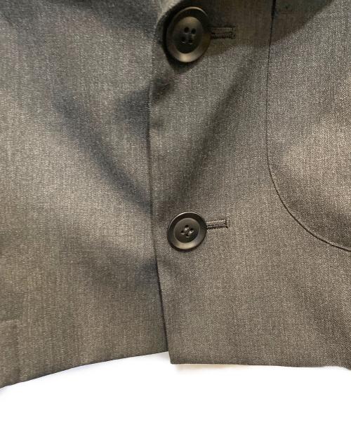 Y's（ワイズ）Y's (ワイズ) WOOL GABARDINE WIDE COLLAR JACKET グレー サイズ:2の古着・服飾アイテム