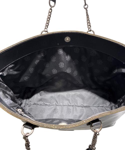 CHROME HEARTS（クロムハーツ）CHROME HEARTS (クロムハーツ) Shandy Chain Handle Leather Tote Bag ブラックの古着・服飾アイテム