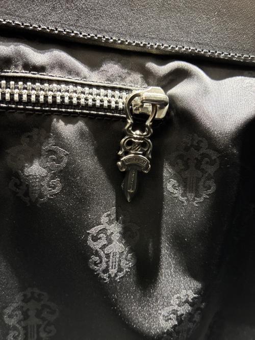 CHROME HEARTS（クロムハーツ）CHROME HEARTS (クロムハーツ) Shandy Chain Handle Leather Tote Bag ブラックの古着・服飾アイテム