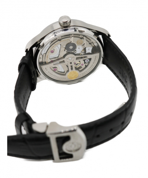 IWC（アイダブリューシー）IWC (アイダブリューシー) ポルトギーゼ・オートマティック腕時計 ホワイト  IW500705 自動巻き レザーの古着・服飾アイテム