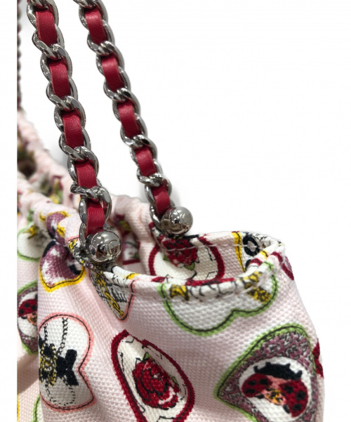 CHANEL（シャネル）CHANEL (シャネル) キャンバスハンドバッグ ピンク サイズ:- バレンタイン限定の古着・服飾アイテム