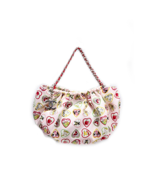 CHANEL（シャネル）CHANEL (シャネル) キャンバスハンドバッグ ピンク サイズ:- バレンタイン限定の古着・服飾アイテム
