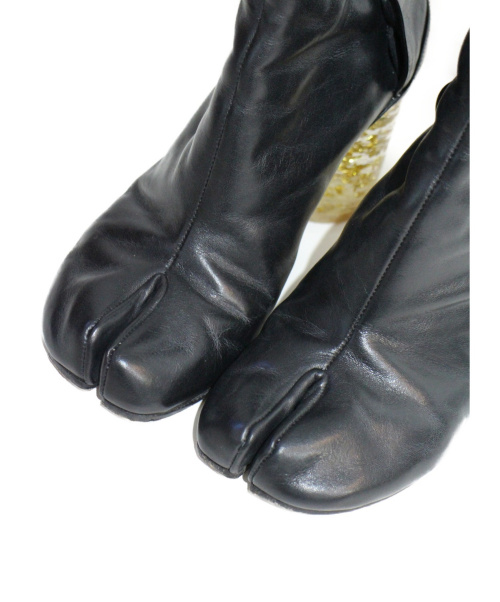 Maison Margiela（メゾンマルジェラ）Maison Margiela (メゾンマルジェラ) 足袋ブーツ/限定品・グリッターヒール ブラック サイズ:35の古着・服飾アイテム