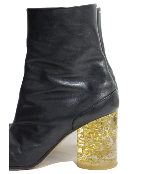 Maison Margiela（メゾンマルジェラ）Maison Margiela (メゾンマルジェラ) 足袋ブーツ/限定品・グリッターヒール ブラック サイズ:35の古着・服飾アイテム