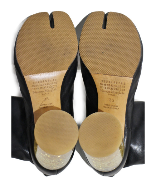 Maison Margiela（メゾンマルジェラ）Maison Margiela (メゾンマルジェラ) 足袋ブーツ/限定品・グリッターヒール ブラック サイズ:35の古着・服飾アイテム