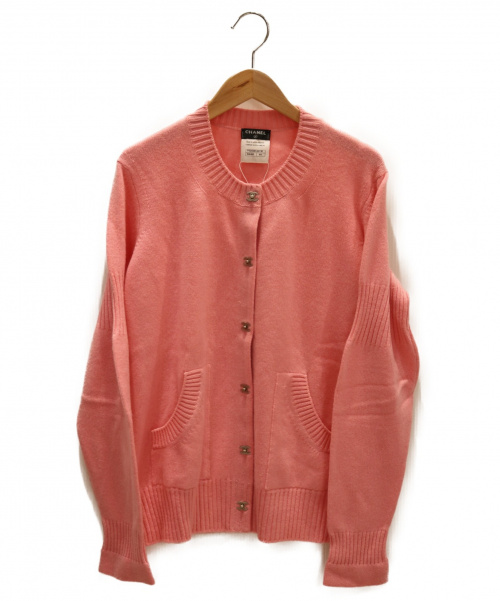 CHANEL（シャネル）CHANEL (シャネル) ターンロックボタンニットカーディガン ピンク サイズ:44 未使用品の古着・服飾アイテム