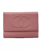 CHANELシャネル）の古着「3つ折り財布」｜ピンク