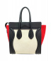 CELINE (セリーヌ) ハンドバッグ/ラゲージマイクロショッパー ベージュ×ブラック×レッド ラゲージマイクロショッパー S-GA-3175：178000円