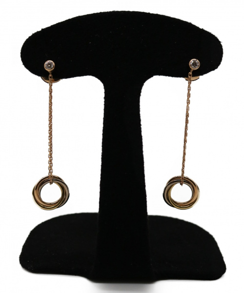 Cartier（カルティエ）Cartier (カルティエ) トリニティピアス サイズ:- K18 ダイヤモンドの古着・服飾アイテム