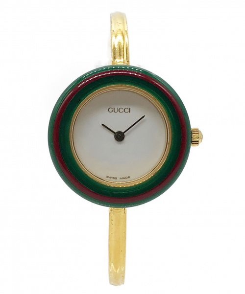 GUCCI（グッチ）GUCCI (グッチ) 12色チェンジベゼル ホワイト サイズ:S  11/12.2 クォーツ サイズSの古着・服飾アイテム