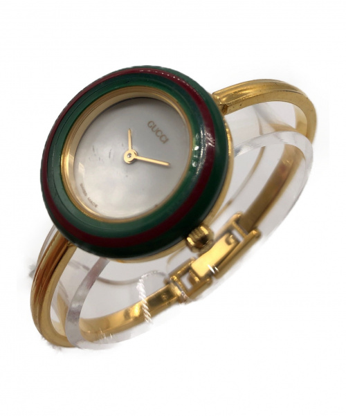GUCCI（グッチ）GUCCI (グッチ) 12色チェンジベゼル ホワイト サイズ:S  11/12.2 クォーツ サイズSの古着・服飾アイテム
