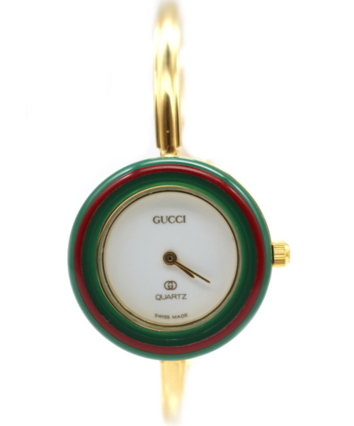 GUCCI（グッチ）GUCCI (グッチ) 12色チェンジベゼル ホワイト サイズ:-  1100-L クォーツ 16cmの古着・服飾アイテム