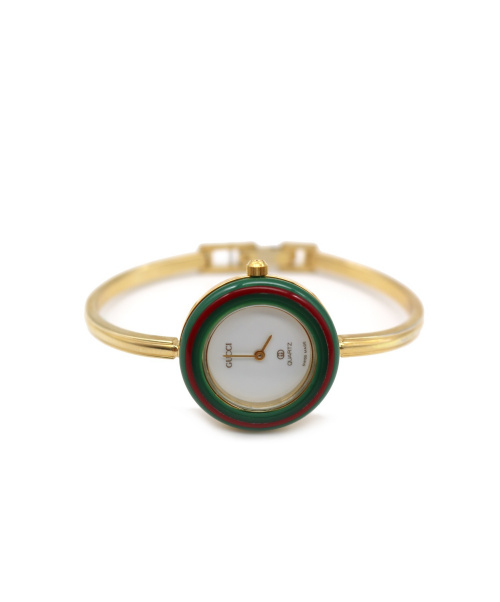 GUCCI（グッチ）GUCCI (グッチ) 12色チェンジベゼル ホワイト サイズ:-  1100-L クォーツ 16cmの古着・服飾アイテム