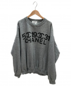 CHANELシャネル）の古着「ヴィンテージロゴスウェット」｜グレー