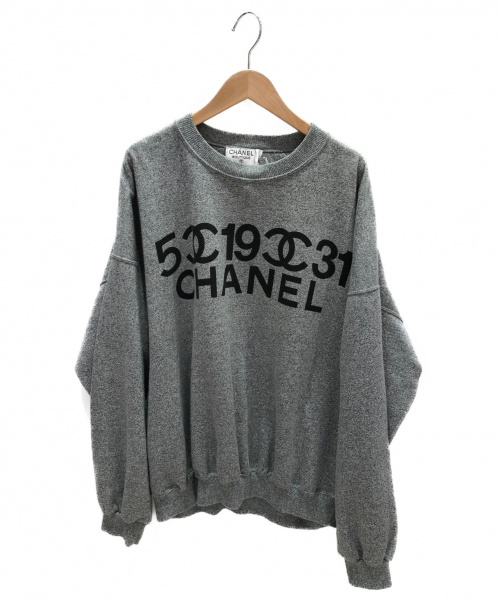 CHANEL（シャネル）CHANEL (シャネル) ヴィンテージロゴスウェット グレー サイズ:XLの古着・服飾アイテム