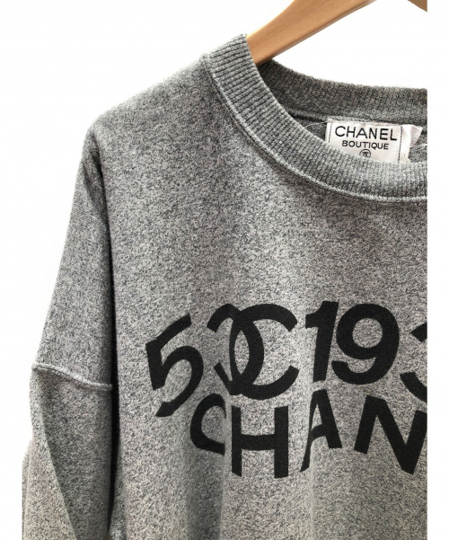 CHANEL（シャネル）CHANEL (シャネル) ヴィンテージロゴスウェット グレー サイズ:XLの古着・服飾アイテム