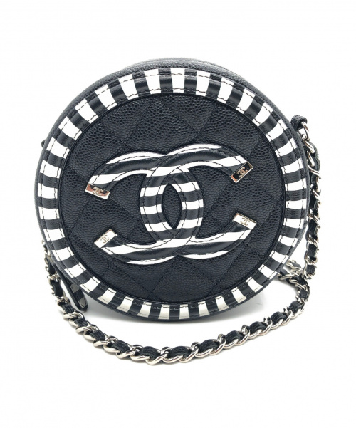 CHANEL（シャネル）CHANEL (シャネル) ラウンドショルダーポーチ/CCフィリグリー ブラック サイズ:- 2019クルーズコレクションの古着・服飾アイテム