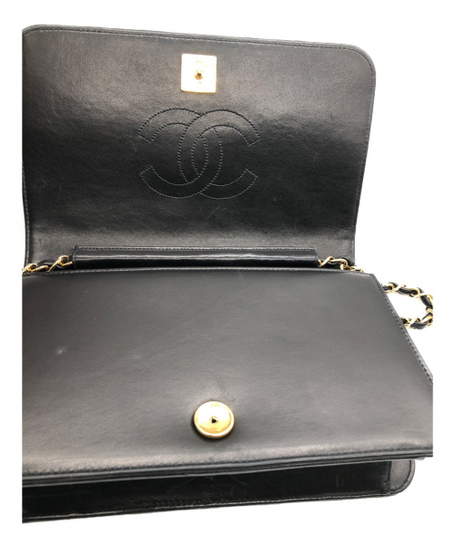 CHANEL（シャネル）CHANEL (シャネル) フルフラップマトラッセ ブラック サイズ:23の古着・服飾アイテム