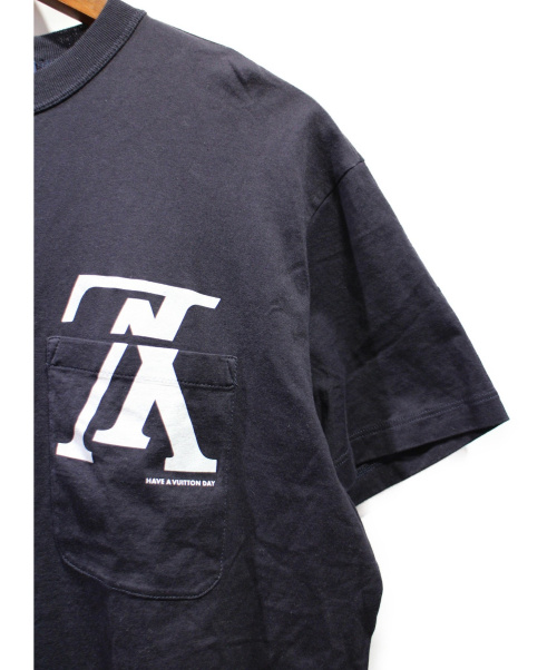 LOUIS VUITTON（ルイ ヴィトン）LOUIS VUITTON (ルイヴィトン) Upside Down Logo Pocket Tee ネイビー サイズ:XSの古着・服飾アイテム
