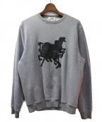 HERMESエルメス）の古着「18AW ブラジリアンホースクルーネックスウェット」｜ライトグレー