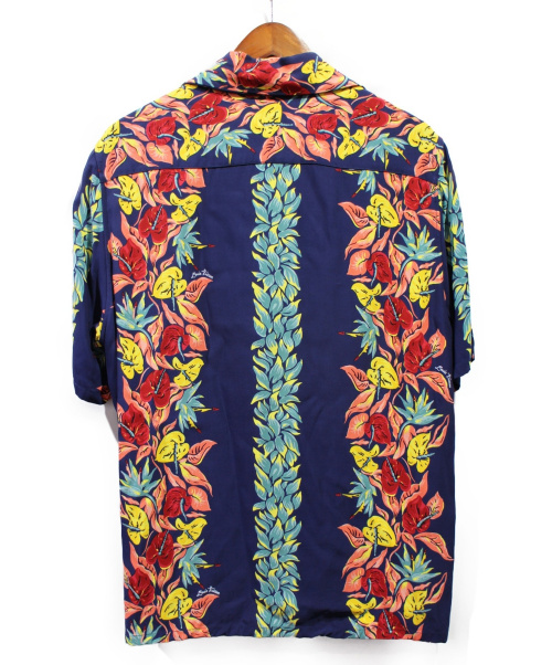 LOUIS VUITTON（ルイ ヴィトン）LOUIS VUITTON (ルイヴィトン) PRINTED LOGO HAWAIIAN SHIRT ネイビー サイズ:Mの古着・服飾アイテム