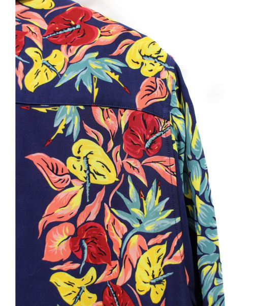 LOUIS VUITTON（ルイ ヴィトン）LOUIS VUITTON (ルイヴィトン) PRINTED LOGO HAWAIIAN SHIRT ネイビー サイズ:Mの古着・服飾アイテム