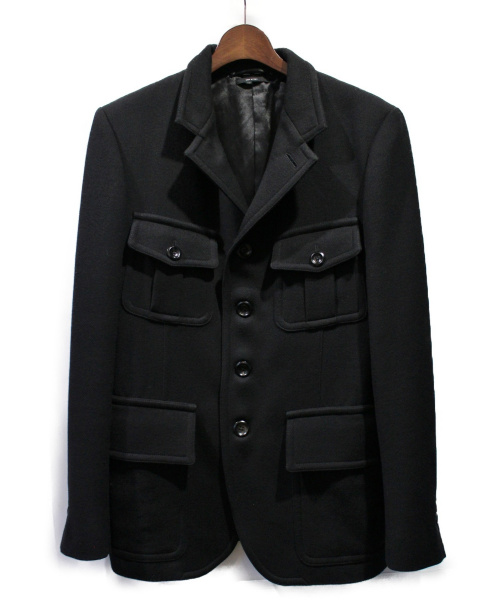 TOM FORD（トムフォード）TOM FORD (トム フォード) ミリタリージャケット ブラック サイズ:50の古着・服飾アイテム