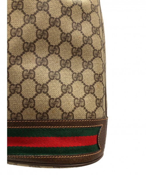 GUCCI（グッチ）GUCCI (グッチ) 巾着ショルダーバッグ ブラウン サイズ:- GG　シェリーラインの古着・服飾アイテム