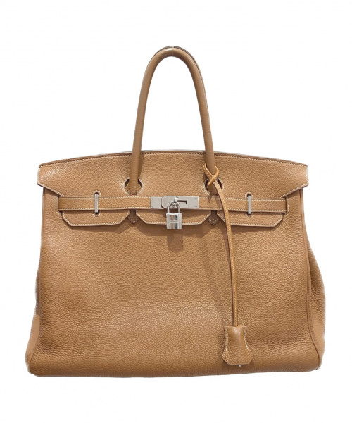 HERMES（エルメス）HERMES (エルメス) バーキン35 ゴールド サイズ:35 内縫い　シルバー金具　トゴ □Hの古着・服飾アイテム