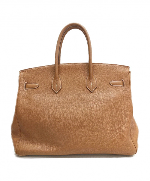 HERMES（エルメス）HERMES (エルメス) バーキン35 ゴールド サイズ:35 内縫い　シルバー金具　トゴ □Hの古着・服飾アイテム