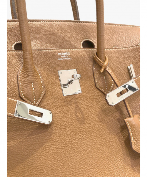 HERMES（エルメス）HERMES (エルメス) バーキン35 ゴールド サイズ:35 内縫い　シルバー金具　トゴ □Hの古着・服飾アイテム