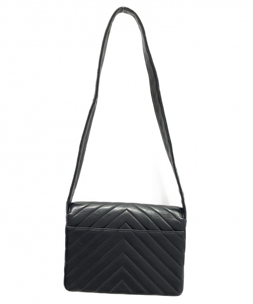 CHANEL（シャネル）CHANEL (シャネル) ショルダーバッグ ブラック サイズ:- ラムスキン Vステッチライン　シェブロンフラップの古着・服飾アイテム