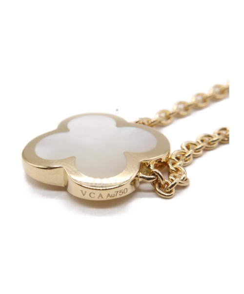 VAN CLEEF & ARPELS（ヴァンクリーフ＆アーペル）VAN CLEEF & ARPELS (ヴァンクリーフアンドアーペル) ピュアアルハンブラネックレス サイズ:- K18YG　マザーオブパールの古着・服飾アイテム