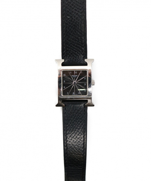 HERMES（エルメス）HERMES (エルメス) Hウォッチ ブラック サイズ:- HH1.210 クォーツ  □B(1998年)の古着・服飾アイテム