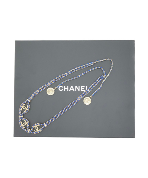 CHANEL（シャネル）CHANEL (シャネル) ココマークチェーンネックレス ブルー サイズ:-の古着・服飾アイテム