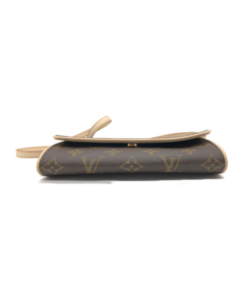 LOUIS VUITTON（ルイ ヴィトン）LOUIS VUITTON (ルイヴィトン) ポシェットツインGM ブラウン サイズ:GM モノグラム M51852の古着・服飾アイテム