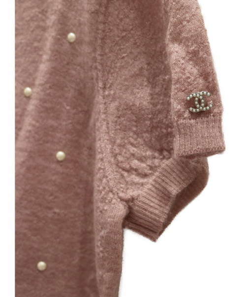 CHANEL（シャネル）CHANEL (シャネル) カシミヤ混半袖ニット ライトピンク サイズ:36 未使用品の古着・服飾アイテム